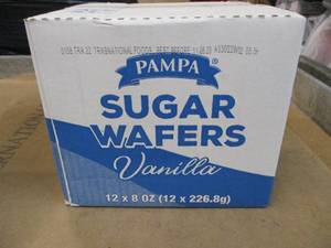 lot 164 image: 12 Count Pampa Vanilla Sugar Wafters Best by 11262023