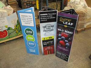lot 188 image: 3 Nicotine and Tobacco Product Signs