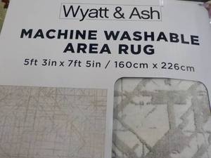 lot 41 image: Wyatt and Ash Machine Washable New 53 x 75 Area Rug