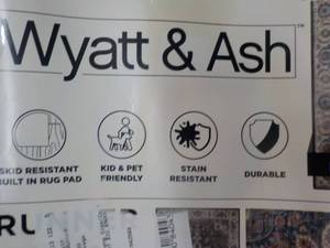 lot 43 image: Wyatt and Ash New 24 x 72 Runner- machine washable