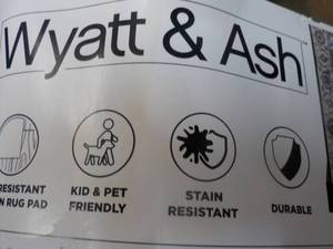 lot 44 image: Wyatt and Ash New 24 x 72 Runner- machine washable