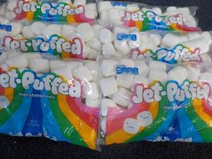 lot 69 image: 6 x 12 oz Bags Jet Puffed Marshmallows - past best date but still soft