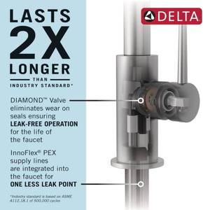 Delta Faucet Ermelo Pro Commercial Style Brushed Nickel Kitchen Faucet