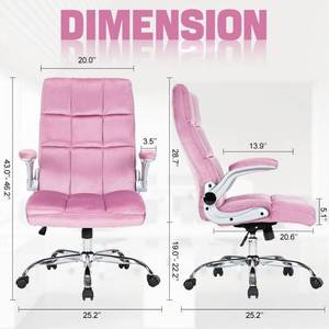 HousePrint Velvet Fabric Desk Chair