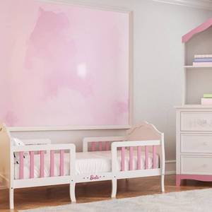 Evolur Barbie Rose 3-in-1 Toddler Bed