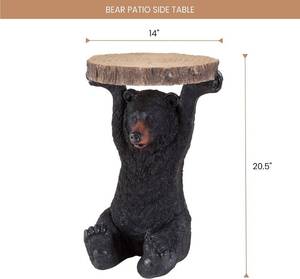 Genuinq American Black Bear Side Table