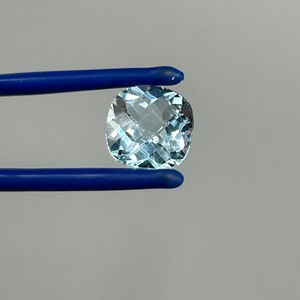 4.20 Carat Swiss Blue Topaz Cushion Faceted Cut
