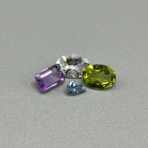 2 Carat Misc. Gems Mixed Cut - Assorted Set of 4 Loose Stones, Various Sizes & Shapes