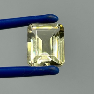 3.90 Carat Lemon Quartz Rectangular Emerald Step Cut