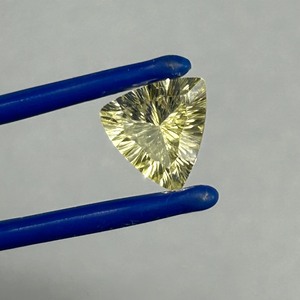 2.30 Carat Lemon Quartz Fantasy Triangular Trillion Faceted Sunray Cut