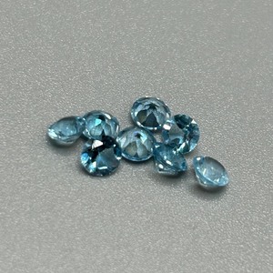 2 Carat Swiss Blue Topaz Round Faceted Cut - Set of 8 Loose Stones