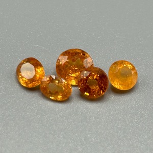 5 Carat Spessartite Garnet - Mixed Cut - Set of 5 Loose Stones, Various Sizes & Shapes