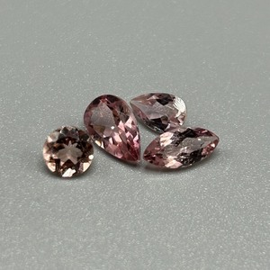 2.30 Carat Pink Tourmaline Mixed Cut - Assorted Set of 4 Loose Stones, Various Sizes & Shapes
