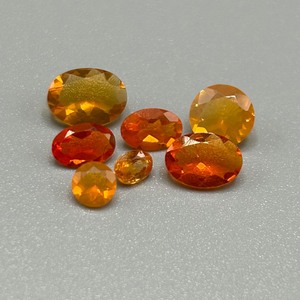 2.50 Carat Spessartite Garnet Mixed Cut - Assorted Set of 7 Loose Stones, Various Sizes & Shapes