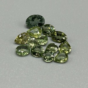 5 Carat Green Tourmaline Mixed Cut - Assorted Lot of Loose Stones, Various Sizes & Shapes