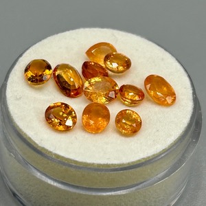4.80 Carat Spessartite Garnet Mixed Cut - Assorted Lot of Loose Stones, Various Sizes & Shapes