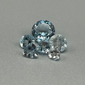 4.60 Carat Blue Topaz Mixed Cut - Set of 6 Loose Stones, Various Sizes & Shapes