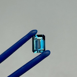 1 Carat London Blue Topaz Rectangular Emerald Step Cut