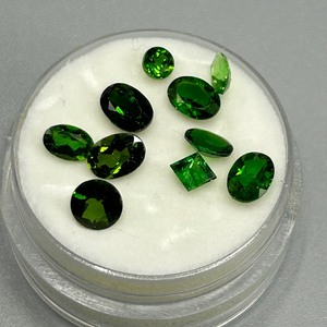 6 Carat Diopside Mixed Cut - Assorted Lot of Loose Stones, Various Sizes & Shapes
