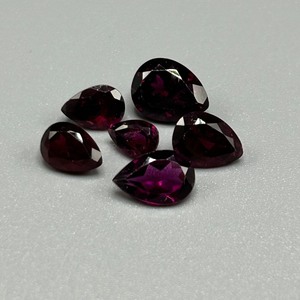 8.50 Carat Garnet Mixed Cut - Assorted Set of 6 Loose Stones, Various Sizes & Shapes