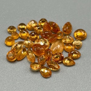 10.50 Carat Spessartite Garnet Mixed Cut - Assorted Lot of Loose Stones, Various Sizes & Shapes
