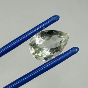5 Carat Light Green Quartz Pear Faceted Shape