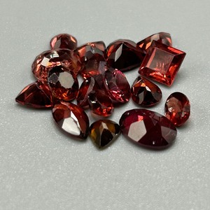 10.20 Carat Garnet Mixed Cut - Assorted Lot of Loose Stones, Various Sizes & Shapes