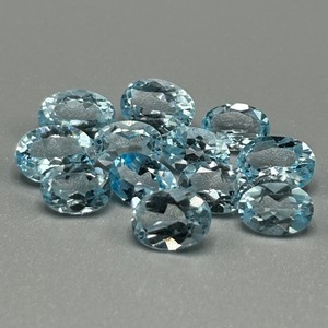 13 Carat London Blue Topaz Oval Faceted Cut - Lot of Loose Stones