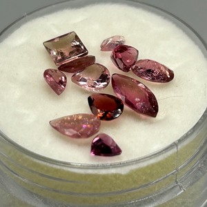 4 Carat Pink Tourmaline Mixed Cut - Assorted Set of 11 Loose Stones, Various Sizes & Shapes