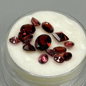 8.80 Carat Garnet Mixed Cut - Assorted Lot of Loose Stones, Various Sizes & Shapes