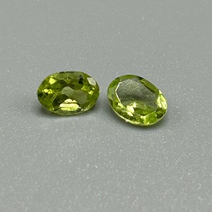 1.50 Carat Peridot Oval Faceted Cut - Set of 2 Loose Stones