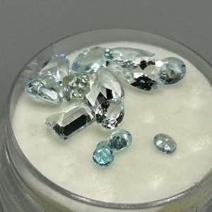 6.40 Carat Blue Topaz Mixed Cut - Assorted Set of Loose Stones, Various Sizes & Shapes