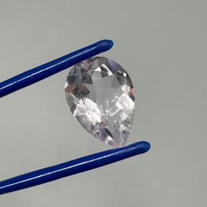 9.43 Carat Ultra-Light Pinkish-Purple Amethyst Pear Faceted Cut