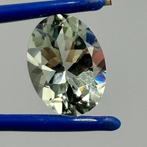 8.37 Carat Light Green Quartz Oval Faceted Cut