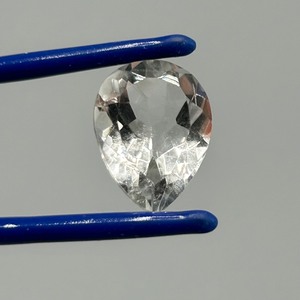 7.39 Carat Colorless Rock Crystal Quartz Pear Faceted Cut