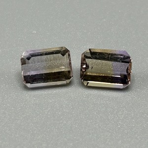 2.91 Carat Ametrine Yellow to Purple Quartz Rectangular Emerald Step Cut