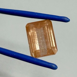 9.86 Carat Sunstone Rectangular Emerald Cut