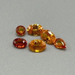 4.53 Carat Spessartite Garnet Mixed-Cut - Assorted Set of 6 Loose Stones