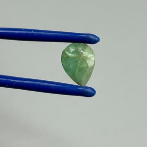 1.58 Carat Emerald Pear Faceted Cut