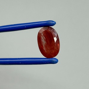 2.70 Carat Brownish-Red Gemstone Oval Faceted Cut