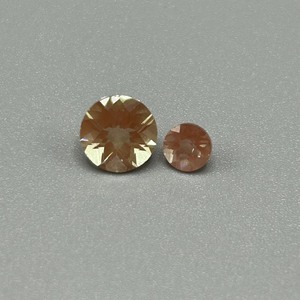 2.20 Carat Sunstone Round Faceted Cut - Set of 2 Loose Stones