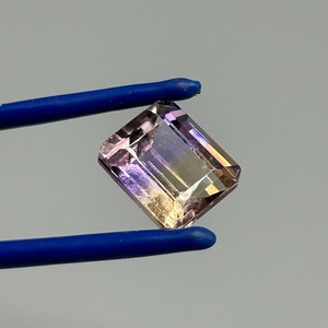 7.12 Carat Ametrine Quartz - Purple to Yellow Rectangular Emerald Step Cut