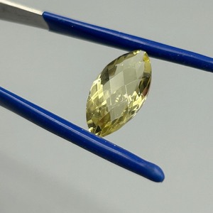 5.87 Carat Lemon Yellow Quartz Marquise Checkerboard Cut