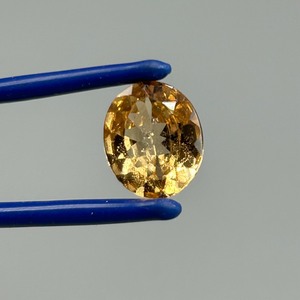 4.81 Carat Imperial Topaz -Yellow-Orange Honey Oval Faceted Cut