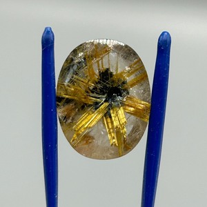 18.03 Carat Rutilated Quartz Oval Cabochon Cut