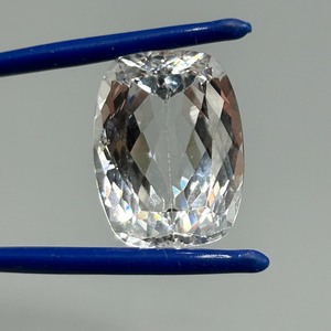 25.88 Carat Colorless Rock Crystal Quartz Modified Cushion Oval Faceted Cut