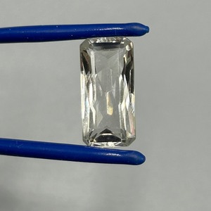 1.41 Carat Colorless Rock Crystal Quartz Elongated Rectangular Emerald Step Cut