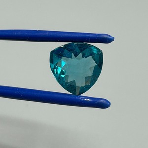 5.16 Carat Blue Apatite Triangular Trillion Faceted Cut