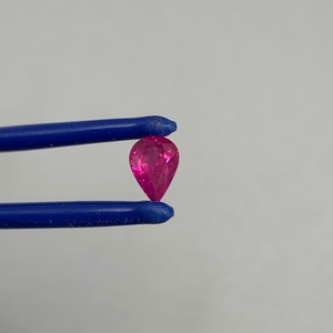 0.81 Carat Burmese Ruby Pear Faceted Shape