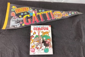 The Pop-Up Book of The Circus and Circus Gatti Pennant Flag